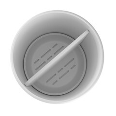 Стакан для ванной Ambient Flux настольный двойной пластик белый (AFX036ABSWT) - фото 2