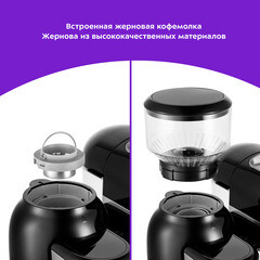 Кофейная станция рожковая Kitfort КТ-7126 черная - фото 4