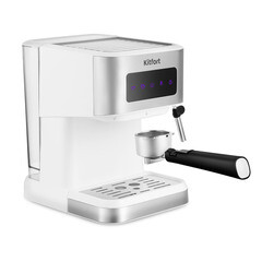 Кофеварка рожковая Kitfort КТ-7139 серебро - фото 4