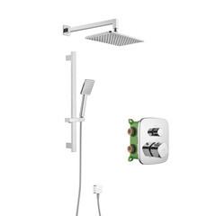 Душевая система Swedbe Platta встраиваемая с верхним душем с лейкой хром (5558)