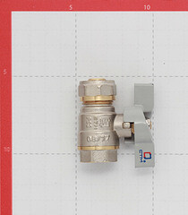 Кран шаровой латунный СТМ 16 обж(ц) х 1/2 ВР(г) для металлопластиковых труб бабочка прямой - фото 2