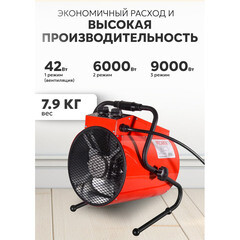 Пушка тепловая электрическая 9 кВт Ресанта ТЭП-9000К прямого нагрева (67/1/6) - фото 3