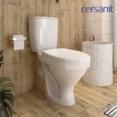 Унитаз-компакт Cersanit Trento с горизонтальным выпуском с сиденьем термопласт микролифт белый (S-KO-TR011-3/6-PL-w) - фото 4