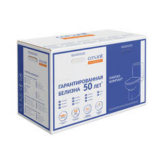 Унитаз-компакт Cersanit Trento с горизонтальным выпуском с сиденьем термопласт микролифт белый (S-KO-TR011-3/6-PL-w) - фото 3