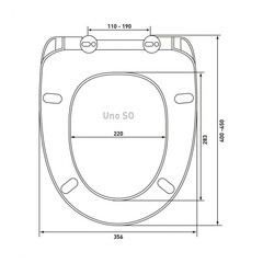 Сиденье для унитаза Uno SO дюропласт с микролифтом быстросъемное (010103) - фото 2