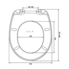 Сиденье для унитаза Lux A дюропласт без микролифта (010601) - фото 2