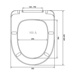 Сиденье для унитаза Hit A дюропласт без микролифта (010401) - фото 2