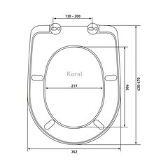 Сиденье для унитаза Koral A дюропласт без микролифта (011201) - фото 2