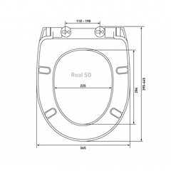 Сиденье для унитаза Real SO дюропласт с микролифтом быстросъемное (010703) - фото 2