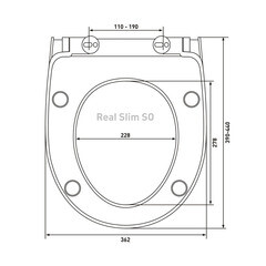 Сиденье для унитаза Real Slim SO дюропласт с микролифтом быстросъемное (010303) - фото 2
