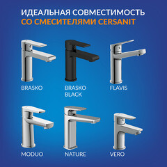 Раковина Cersanit Calla 54 см встраиваемая белая (S-UM-Cl/1-w) - фото 5