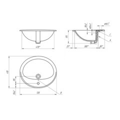 Раковина Cersanit Calla 54 см встраиваемая белая (S-UM-Cl/1-w) - фото 2