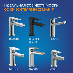 Раковина Cersanit Carina 50 см подвесная белая (S-UM-CAR50/1-w) - фото 4