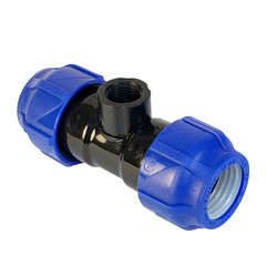 Тройник ПНД Valfex компрессионный переходной 32х32х1/2 ВР(г) - фото 2