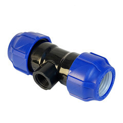 Тройник ПНД Valfex компрессионный переходной 32х32х1/2 ВР(г) - фото 1