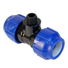 Тройник ПНД Valfex компрессионный переходной 32х32х1/2 НР(ш) - фото 3