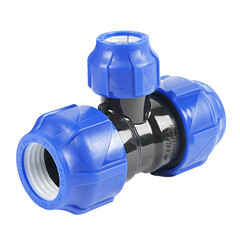 Тройник ПНД Valfex компрессионный переходной 32х20х32 мм - фото 1