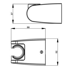 Держатель для лейки Swedbe Hermes с регулировкой наклона пластик хром (5100) - фото 2