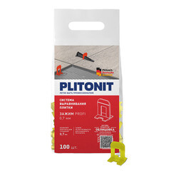 Система выравнивания плитки Plitonit 0,7 мм зажим ворота (100 шт.) - фото 3