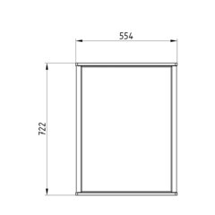 Зеркало с подсветкой с полкой прямоугольное 60х73,8 см в раме белой/дуб золотой АСБ-Мебель Альпина (11766) - фото 3