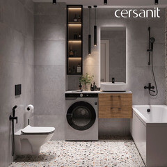 Унитаз подвесной Cersanit Carina XL безободковый с сиденьем дюропласт микролифт (S-MZ-CARINA-XL-COn-S-DL-w) - фото 4