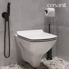 Унитаз подвесной Cersanit Carina XL безободковый с сиденьем дюропласт микролифт (S-MZ-CARINA-XL-COn-S-DL-w) - фото 3