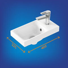 Раковина для тумбы Cersanit Moduo 40 см (S-UM-MOD40/1) - фото 6