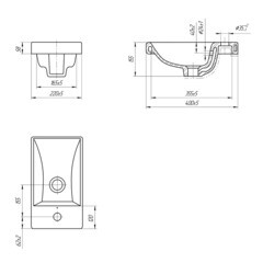 Раковина для тумбы Cersanit Moduo 40 см (S-UM-MOD40/1) - фото 5
