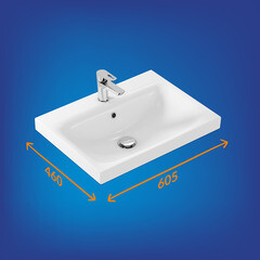 Раковина для тумбы Cersanit Moduo 60 см (S-UM-MOD60/1) - фото 3