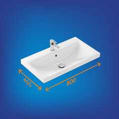 Раковина для тумбы Cersanit Moduo 80 см (S-UM-MOD80/1) - фото 10