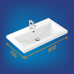 Раковина для тумбы Cersanit Como 80 см (S-UM-COM80/1-w) - фото 3