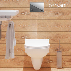 Комплект инсталляции Cersanit Link Pro с унитазом City с кнопкой Estetica хром и сиденьем дюропласт микролифт быстросъем (64121) - фото 8