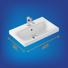 Раковина для тумбы Cersanit Moduo Slim 60 см (S-UM-MOD60SL/1) - фото 9