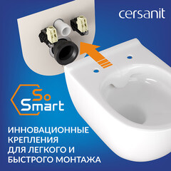 Комплект инсталляции Cersanit Vector LP с унитазом City Smart CO DPL EO и сиденьем дюропласт микролифт быстросъем (64917) - фото 5