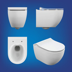 Унитаз подвесной Cersanit Brasko Smart безободковый с сиденьем дюропласт микролифт (64824) - фото 4