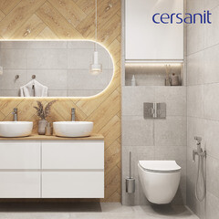 Унитаз подвесной Cersanit Brasko Smart безободковый с сиденьем дюропласт микролифт (64824) - фото 9