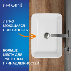 Раковина Cersanit Crea 50 см накладная белая (64755) - фото 11