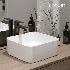 Раковина Cersanit Crea 35 см накладная белая (64753) - фото 6