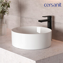 Раковина Cersanit Crea 38 см накладная белая (64754) - фото 12