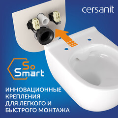 Комплект инсталляции Cersanit Vector с унитазом Brasko Smart с кнопкой черной и сиденьем дюропласт микролифт быстросъем (608303) - фото 4