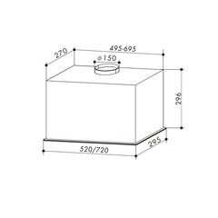 Кухонная вытяжка встраиваемая Krona Venus 600 S 60 см черная - фото 2