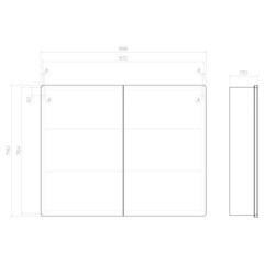 Зеркальный шкаф Vigo Geometry Classic 100х79х17 см с подсветкой белый - фото 2