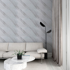 Панель самоклеящаяся ПВХ 600х300х2 мм Grace Нова Грета белый мрамор 1,08 кв.м (6 шт.) - фото 4