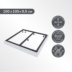 Экран для поддона Ulitka ПВХ 100х100х9,5 см квадрат белый (74104292) - фото 7