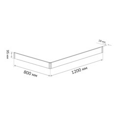 Экран для поддона Ulitka ПВХ 120х80х9,5 см прямоугольник белый (74104294) - фото 2
