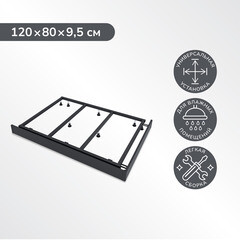 Экран для поддона Ulitka ПВХ 120х80х9,5 см прямоугольник черный (74104295) - фото 7