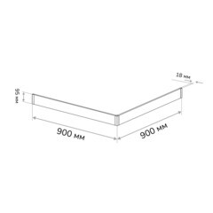 Экран для поддона Ulitka ПВХ 90х90х9,5 см квадрат черный (74104297) - фото 2