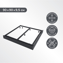 Экран для поддона Ulitka ПВХ 90х90х9,5 см квадрат черный (74104297) - фото 7