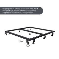 Каркас для поддона Ulitka Volna/Flow металл 100х100х9,5 см квадрат (74104289) - фото 7