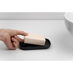 Мыльница для ванной Ambient Flux настольная пластик черный графит (AFX040ABSBGR) - фото 2